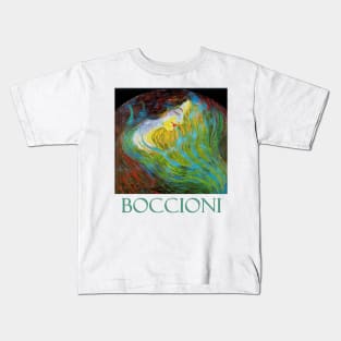 Study of a Feminine Face by Umberto Boccioni Kids T-Shirt